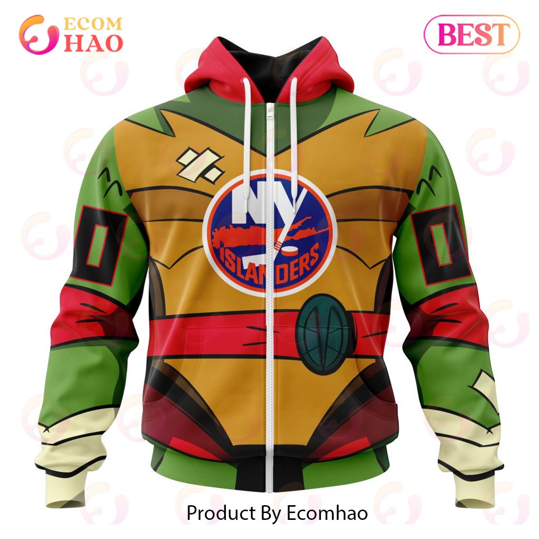 NHL New York Islanders Special Teenage Mutant Ninja Turtles Design 3D Hoodie