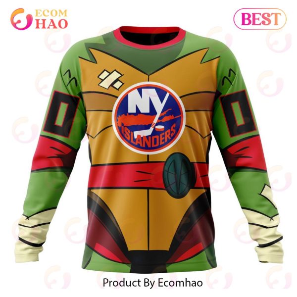 NHL New York Islanders Special Teenage Mutant Ninja Turtles Design 3D Hoodie