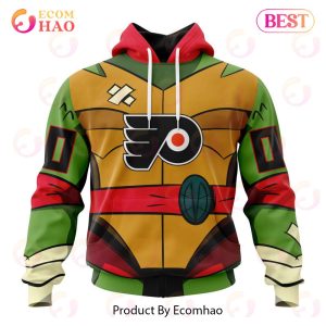 NHL Philadelphia Flyers Special Teenage Mutant Ninja Turtles Design 3D Hoodie