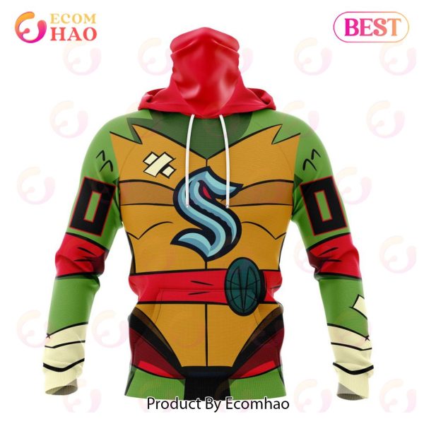 NHL Seattle Kraken Special Teenage Mutant Ninja Turtles Design 3D Hoodie