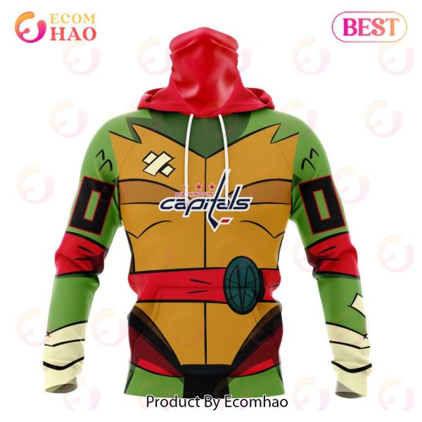 NHL Washington Capitals Special Teenage Mutant Ninja Turtles Design 3D Hoodie
