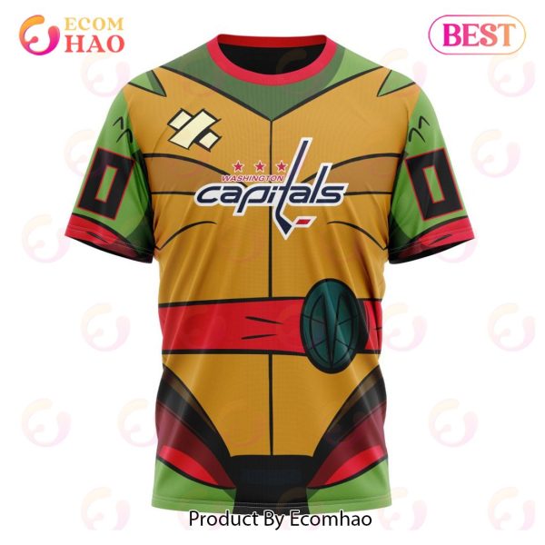 NHL Washington Capitals Special Teenage Mutant Ninja Turtles Design 3D Hoodie
