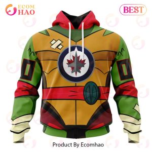 NHL Winnipeg Jets Special Teenage Mutant Ninja Turtles Design 3D Hoodie