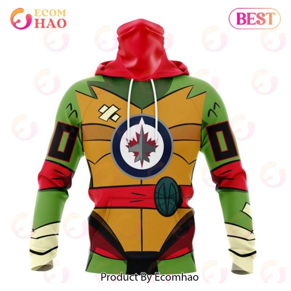 NHL Winnipeg Jets Special Teenage Mutant Ninja Turtles Design 3D Hoodie