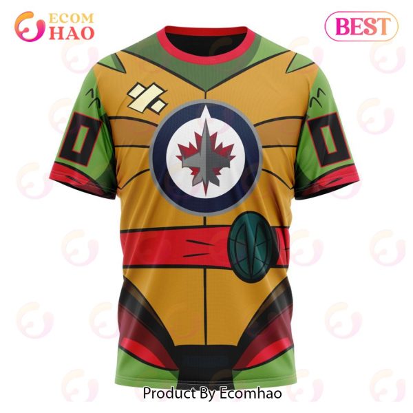 NHL Winnipeg Jets Special Teenage Mutant Ninja Turtles Design 3D Hoodie