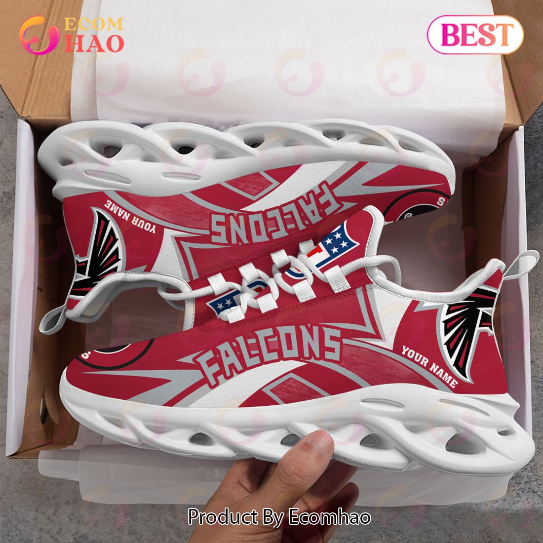 NFL Arizona Cardinals Custom Name Personalized Max Soul Chunky Sneakers