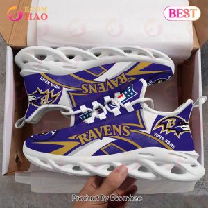 NFL Baltimore Ravens Custom Name Personalized Max Soul Chunky Sneakers