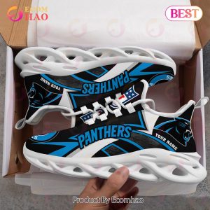NFL Carolina Panthers Custom Name Personalized Max Soul Chunky Sneakers