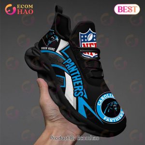 NFL Carolina Panthers Custom Name Personalized Max Soul Chunky Sneakers