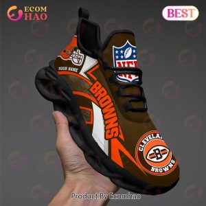 NFL Cleveland Browns Custom Name Personalized Max Soul Chunky Sneakers