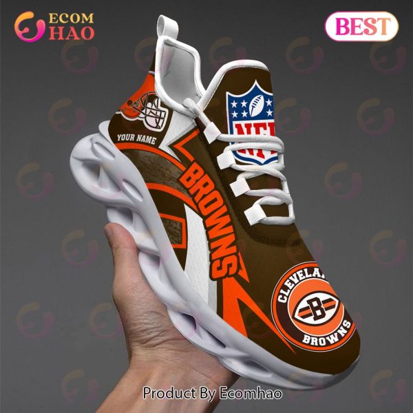 Cleveland Browns Custom Name NFL Max Soul Shoes Chunky Sneakers