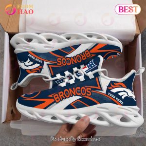 NFL Denver Broncos Custom Name Personalized Max Soul Chunky Sneakers