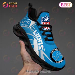 NFL Detroit Lions Custom Name Personalized Max Soul Chunky Sneakers