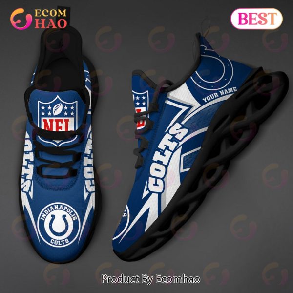 NFL Indianapolis Colts Custom Name Personalized Max Soul Chunky Sneakers
