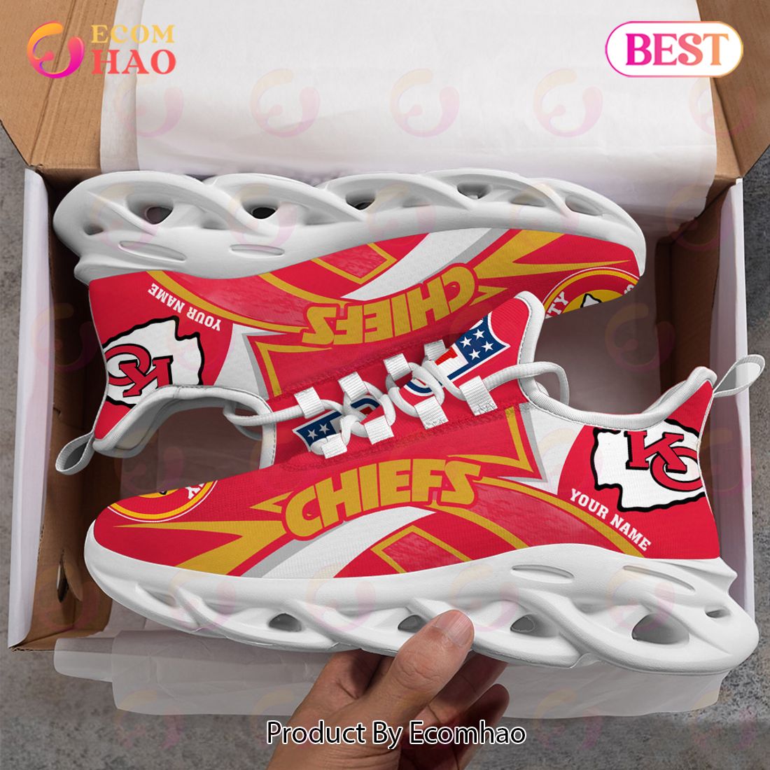 Kansas City Chiefs NFL Exclusive Personalized Chunky Shoes Fans