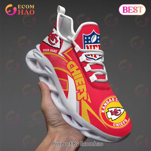 NFL Kansas City Chiefs Custom Name Personalized Max Soul Chunky Sneakers
