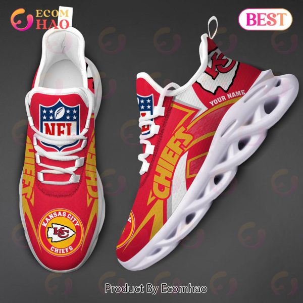 NFL Kansas City Chiefs Custom Name Personalized Max Soul Chunky Sneakers