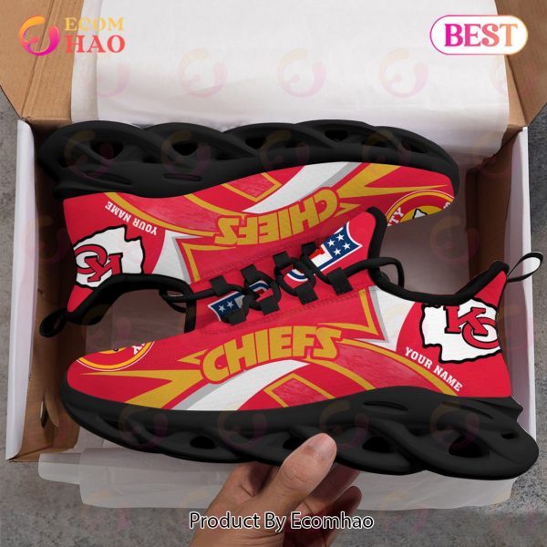 NFL Kansas City Chiefs Custom Name Personalized Max Soul Chunky Sneakers