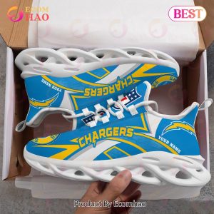 NFL Los Angeles Chargers Custom Name Personalized Max Soul Chunky Sneakers
