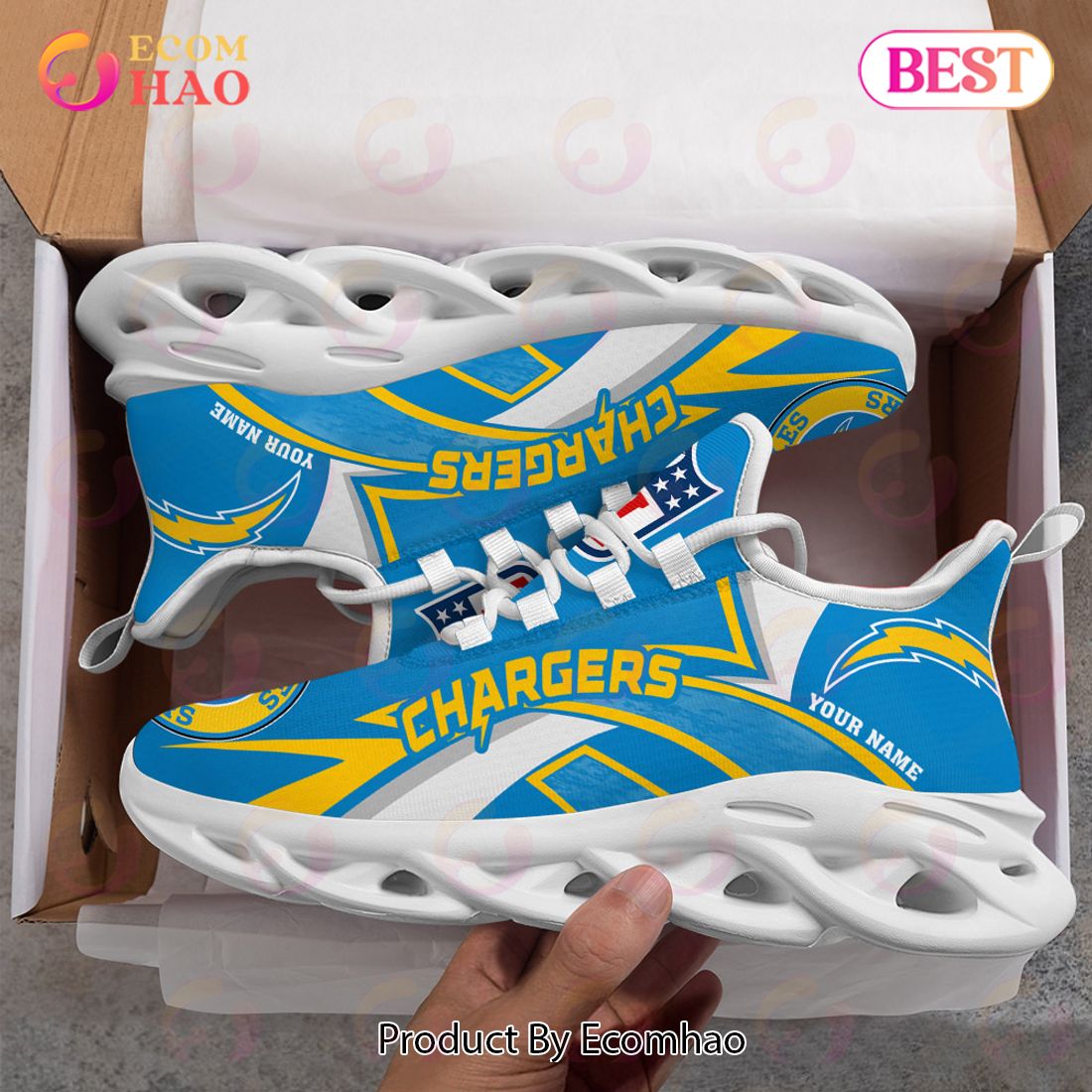 NFL Jacksonville Jaguars Custom Name Personalized Max Soul Chunky Sneakers