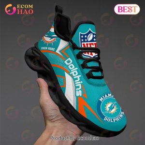 NFL Miami Dolphins Custom Name Personalized Max Soul Chunky Sneakers
