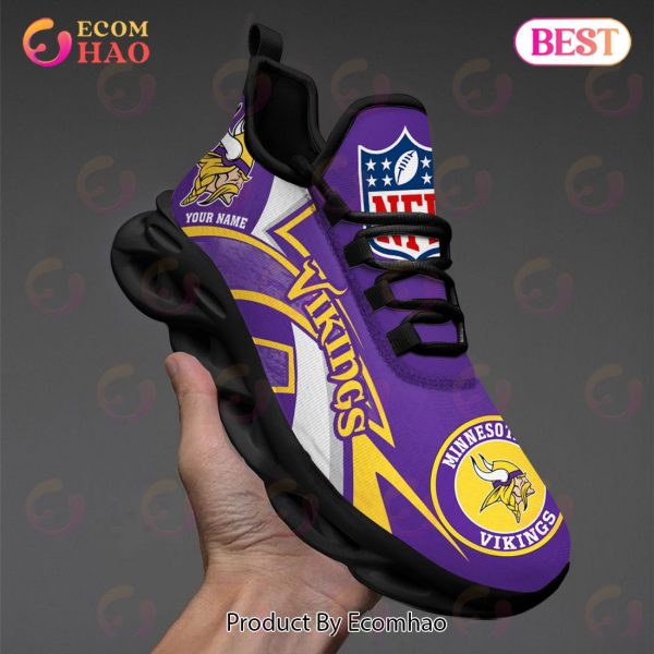 NFL Minnesota Vikings Custom Name Personalized Max Soul Chunky Sneakers