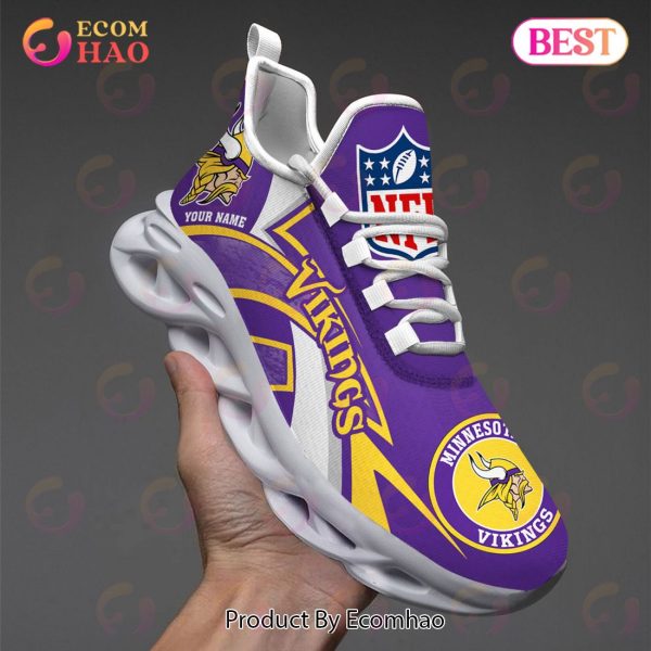 NFL Minnesota Vikings Custom Name Personalized Max Soul Chunky Sneakers