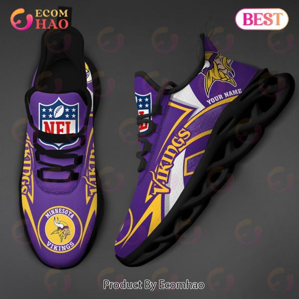 NFL Minnesota Vikings Custom Name Personalized Max Soul Chunky Sneakers