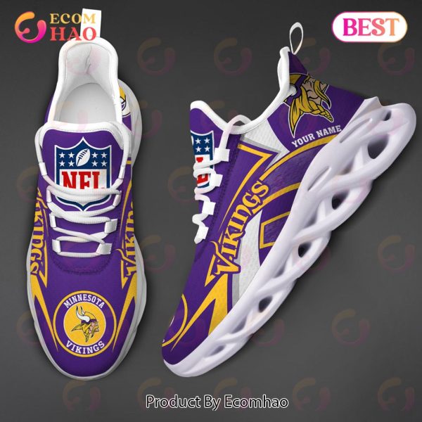 NFL Minnesota Vikings Custom Name Personalized Max Soul Chunky Sneakers