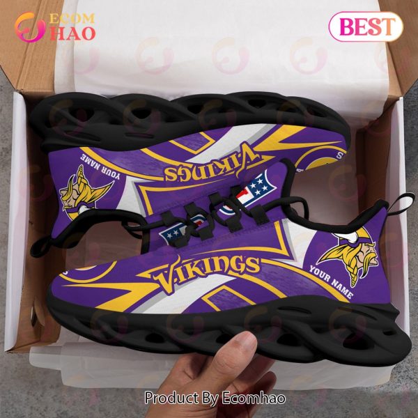 NFL Minnesota Vikings Custom Name Personalized Max Soul Chunky Sneakers
