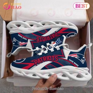 NFL New England Patriots Custom Name Personalized Max Soul Chunky Sneakers