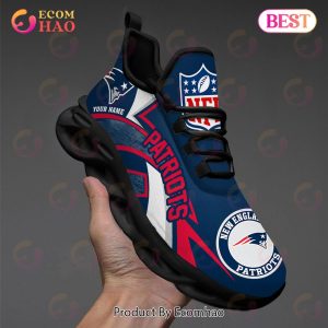 NFL New England Patriots Custom Name Personalized Max Soul Chunky Sneakers
