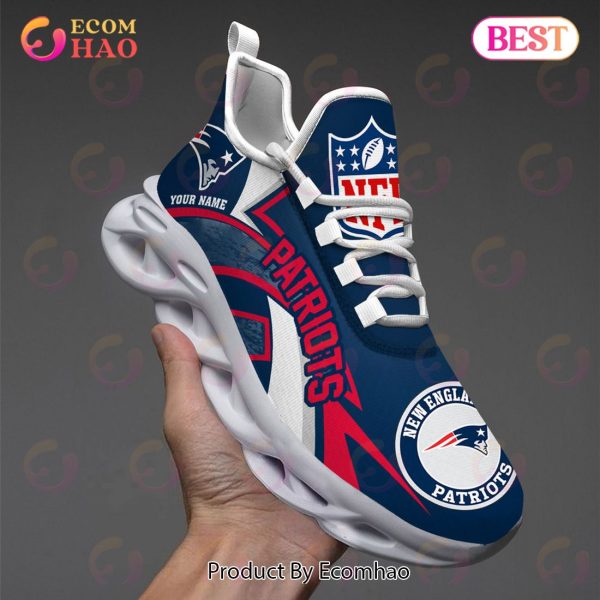 NFL New England Patriots Custom Name Personalized Max Soul Chunky Sneakers