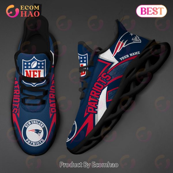 NFL New England Patriots Custom Name Personalized Max Soul Chunky Sneakers