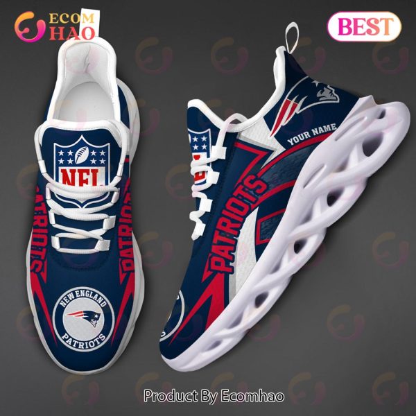 NFL New England Patriots Custom Name Personalized Max Soul Chunky Sneakers