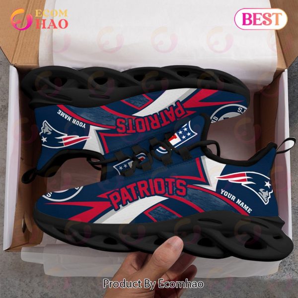 NFL New England Patriots Custom Name Personalized Max Soul Chunky Sneakers