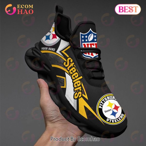 Nfl Pittsburgh Steelers Custom Name Max Soul Shoes Chunky Sneakers