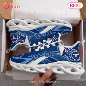NFL Tennessee Titans Custom Name Personalized Max Soul Chunky Sneakers