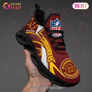 NFL Washington Commanders Custom Name Personalized Max Soul Chunky Sneakers