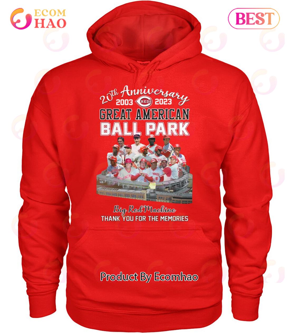 20th Anniversary 2003 – 2023 Great American Ball Park Big Red Machine Thank You For The Memories T-Shirt