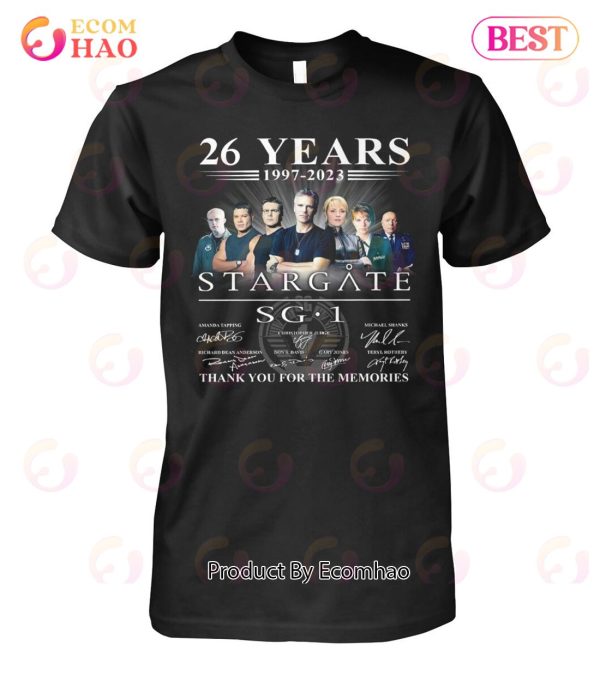 26 Years 1997 – 2023 Stargate SG-1 Thank You For The Memories T-Shirt