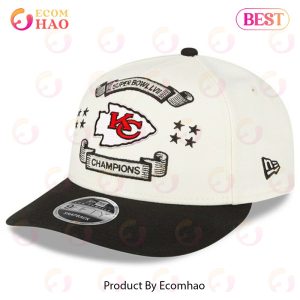 Super Bowl LVII Kansas City Chiefs Champions Black White Cap