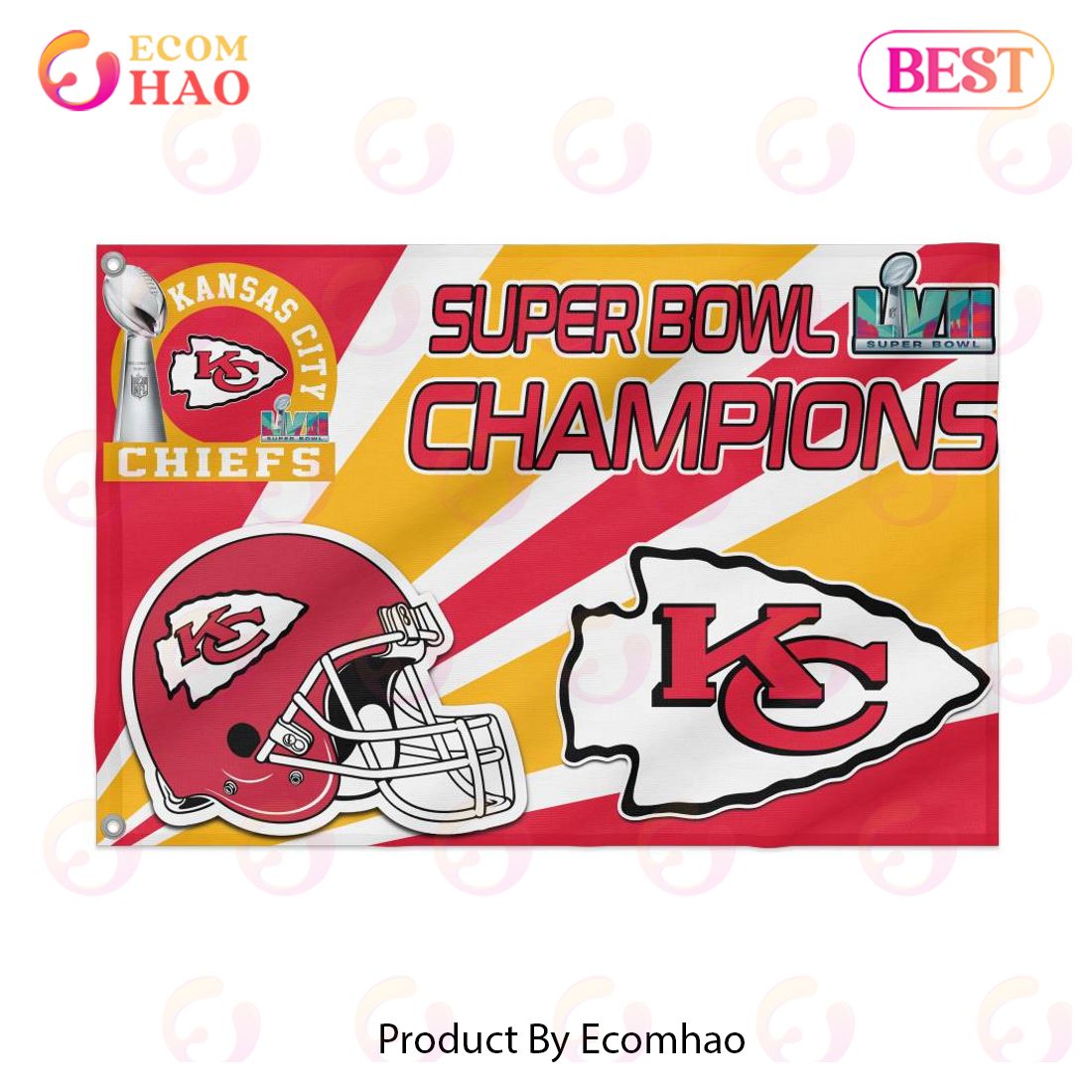 2023 Kansas City Chiefs Super Bowl Championship House Flag