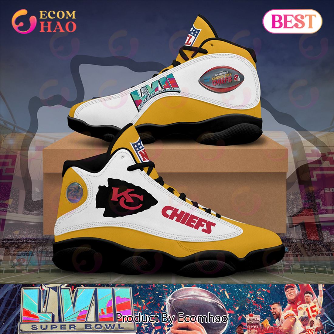 Kansas City Chiefs Super Bowl LVII Champions Air Jordan 13