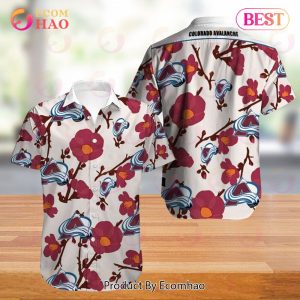 SALE NHL Colorado Avalanche Hawaiian Shirt Big Floral Button Up