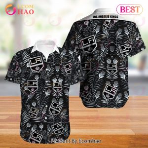 SALE NHL Los Angeles Kings Hawaiian Shirt Leaf Button Up