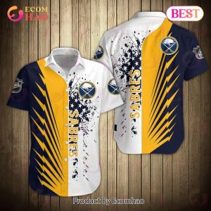 SALE NHL Men’s Buffalo Sabres Shirts Button Up Short Sleeve