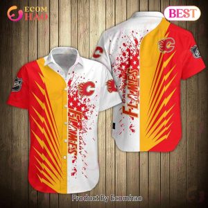 SALE NHL Men’s Calgary Flames Shirts Short Sleeve