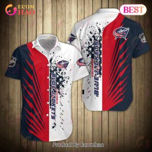 SALE NHL Men’s Columbus Blue Jackets Shirts Button Up Short Sleeve