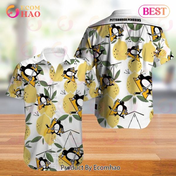 SALE NHL Pittsburgh Penguins Hawaiian Shirt Lemon Button Up